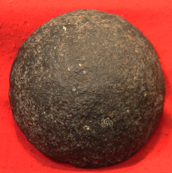 A Napoleonic Wars Exploded Solid Shot 12 Pounder Cannon Ball