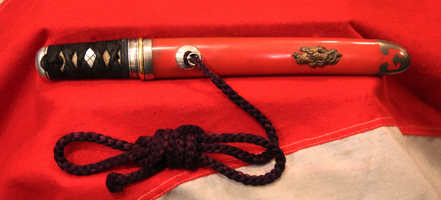 Wonderful High Grade, Samurai Dagger From The Koto Era, Armour PiercingTanto By Kanesada. A Tanto of Likely A Highest Ranked Retainer of the Great Takeda Shingen 武田 信玄 & Bearing His Silver Mon {Crest}. Around 500 Years Old