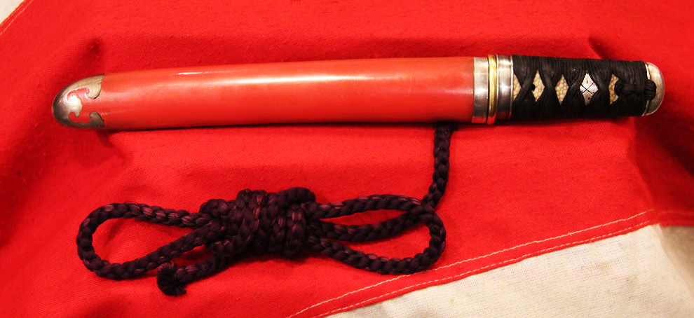 Wonderful High Grade, Samurai Dagger From The Koto Era, Armour PiercingTanto By Kanesada. A Tanto of Likely A Highest Ranked Retainer of the Great Takeda Shingen 武田 信玄 & Bearing His Silver Mon {Crest}. Around 500 Years Old