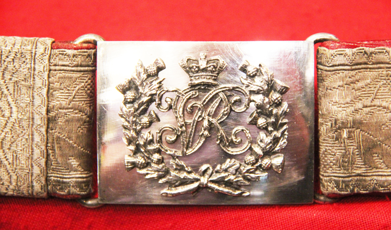 A Superb, Victorian, Scottish Lord Lieutenant's Belt Plate and Silver Bullion, Belt and Sword Straps. Queen Victoria's Personal Representative in Scotland When She Was Not Available
