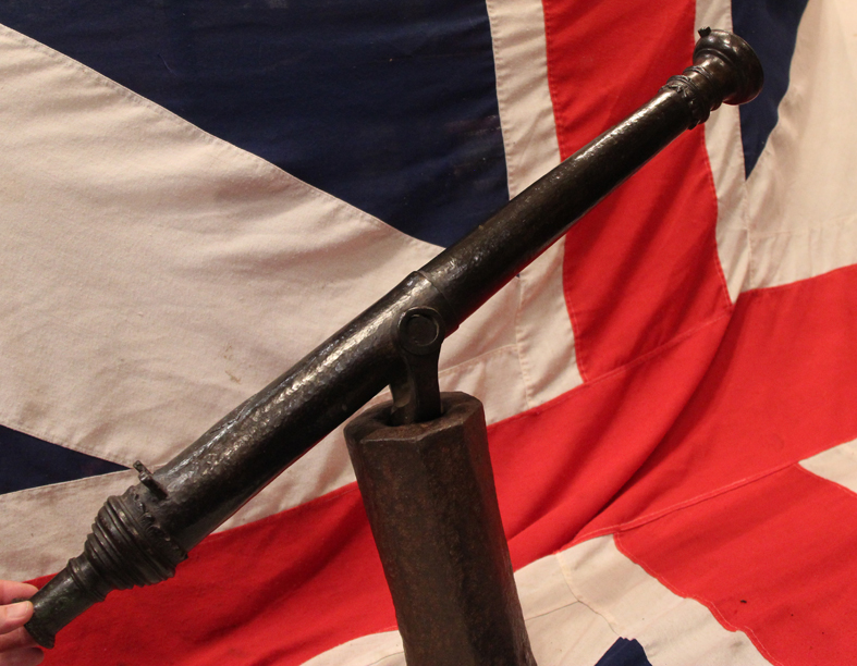 A Superb 17th -18th Century Dutch East India Company Bronze Naval ‘Swivel’ Cannon on Carriage. A Cannon Of Stunning Quality And Exemplary Condition