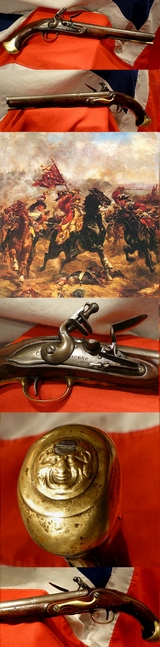 Beautiful ‘Queen Anne’, London, Dragoon Officer's Long Barrel Horse Pistol, Lock Named James Barber A Most Beautiful Example.