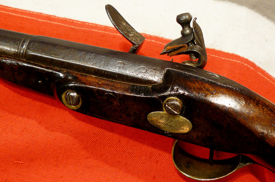 A Good, Antique, 18th century, King George IIIrd Flintlock Officer’s Pistol by Wheeler, Used in the Peninsular War and Waterloo