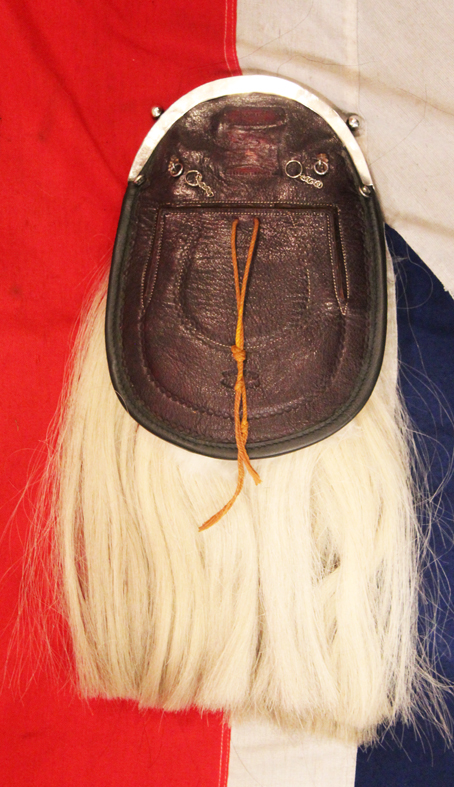 A Most Fine Victorian Scottish Military Horsehair Sporran with Silver Cantle and Tassels