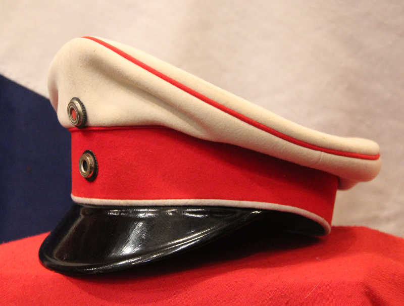 A Most Rare Imperial German Elite ‘Gardes du Corps’ Officer’s Cap, In White and Scarlet, The Very Same General Officer’s Cap of The Regiment As Worn By Kaiser Wilhelm IInd & Crown Prince Wilhelm of Hohenzollern