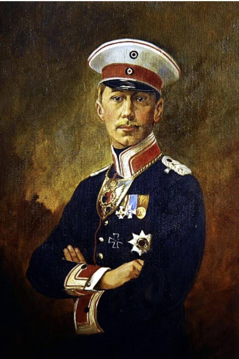 A Most Rare Imperial German Elite ‘Gardes du Corps’ Officer’s Cap, In White and Scarlet, The Very Same General Officer’s Cap of The Regiment As Worn By Kaiser Wilhelm IInd & Crown Prince Wilhelm of Hohenzollern