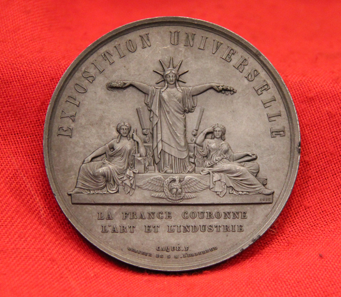French Medal Commemorating the Universal Exhibition in Paris,1855. E.Oudine