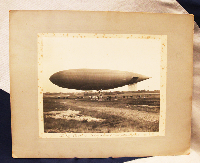 Original Mounted Photograph of HM Airship Parseval PL18 In 1913