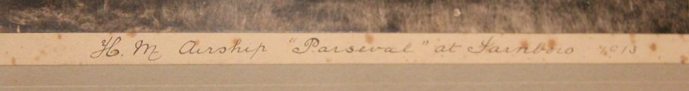 Original Mounted Photograph of HM Airship Parseval PL18 In 1913