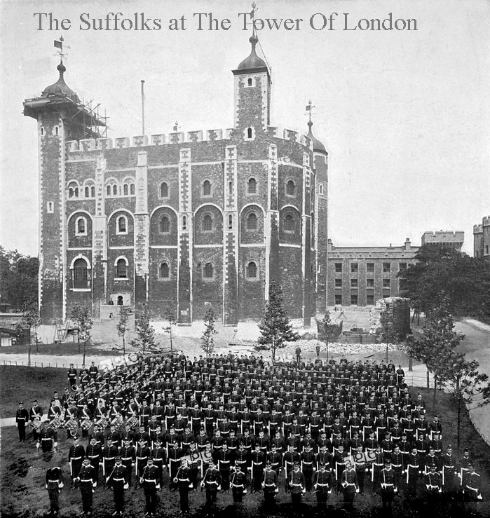 A Fabulous Original Victorian Woolwork Regimental Crest of the Suffolk Regt