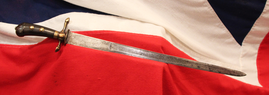 A Fine and Beautiful Carved Horn Hilted 18th Century Royal Naval Officer's Hanger Sword, Cutlass or Cuttoe