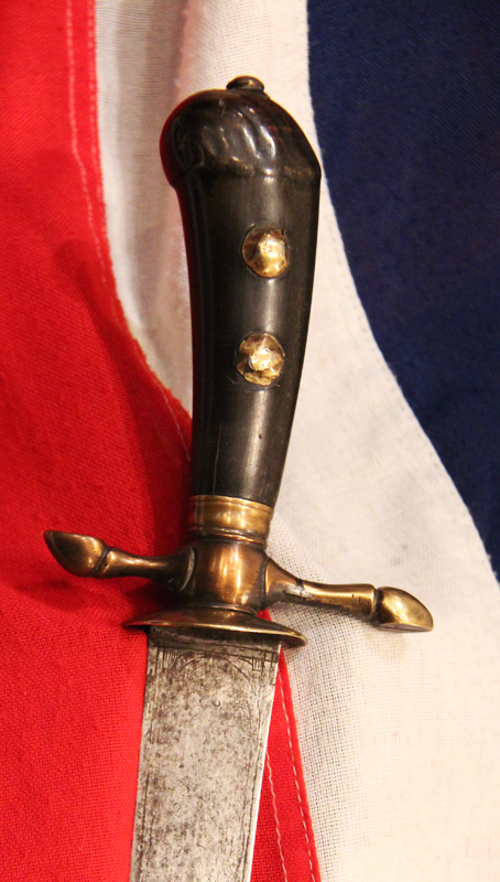 A Fine and Beautiful Carved Horn Hilted 18th Century Royal Naval Officer's Hanger Sword, Cutlass or Cuttoe