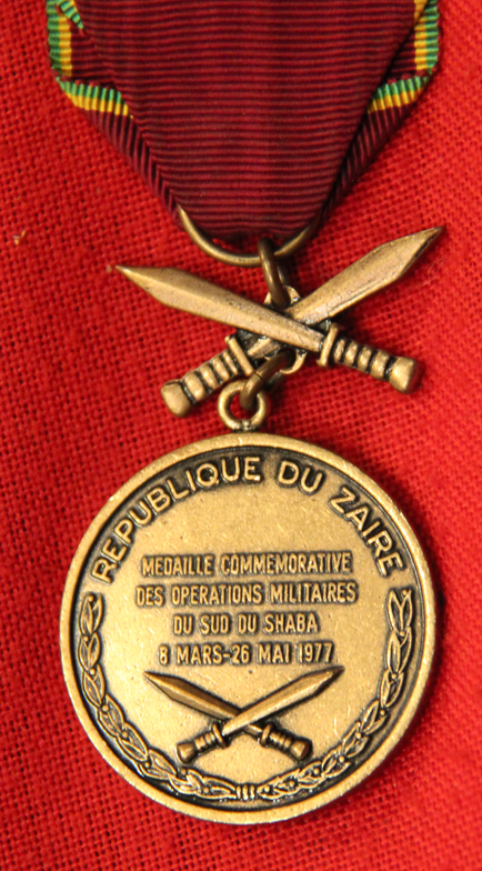 Zaire Awarded Congo Medal 1977,Operation Shaba