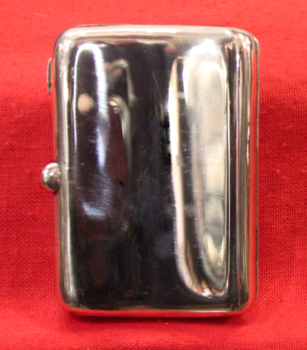 Fabulous Solid Silver & Enamel, Cigarette Case of Rudyard Kipling’s, Richard Caton Woodville’s and Sir Arthur Sullivan’s Boer War Soldier’s Relief Fund. ‘The Absent Minded Beggar, A Gentleman in Kharki. By Victorian Silversmiths Saunders & Shepherd