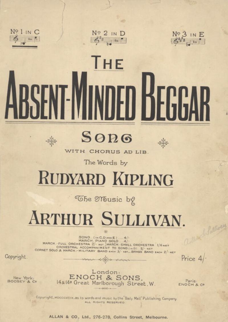Fabulous Solid Silver & Enamel, Cigarette Case of Rudyard Kipling’s, Richard Caton Woodville’s and Sir Arthur Sullivan’s Boer War Soldier’s Relief Fund. ‘The Absent Minded Beggar, A Gentleman in Kharki. By Victorian Silversmiths Saunders & Shepherd