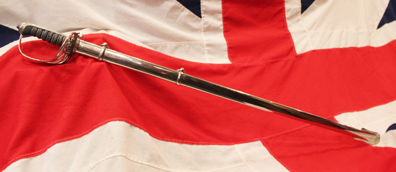 A Most Rare Silver Presentation British Raj Imperial Police Officer's Sword. The Very Same Type of Rare Officer's Sword Carried by George Orwell, Author of Animal Farm, 1984, When He Was Assistant District Superintendent of Imperial Police of Burma