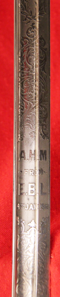 A Most Rare Silver Presentation British Raj Imperial Police Officer's Sword. The Very Same Type of Rare Officer's Sword Carried by George Orwell, Author of Animal Farm, 1984, When He Was Assistant District Superintendent of Imperial Police of Burma