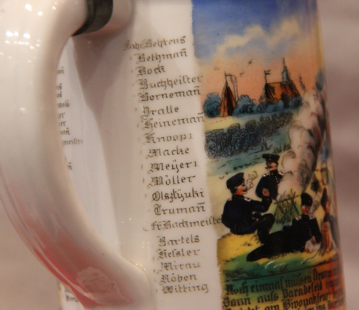 A Very Attractive Pre WW1 German Military Beer Stein of the 46th Artillery