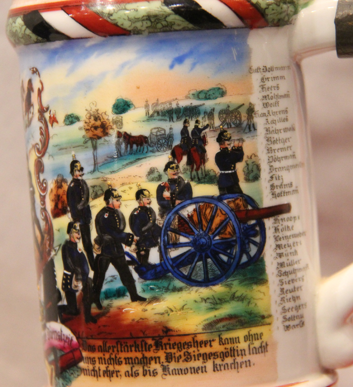 A Very Attractive Pre WW1 German Military Beer Stein of the 46th Artillery