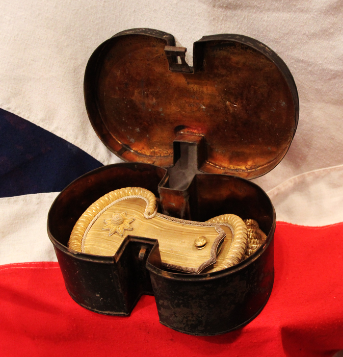 A Fine Cased Pair of 1840's Victorian Rear Admirals Epaulettes.