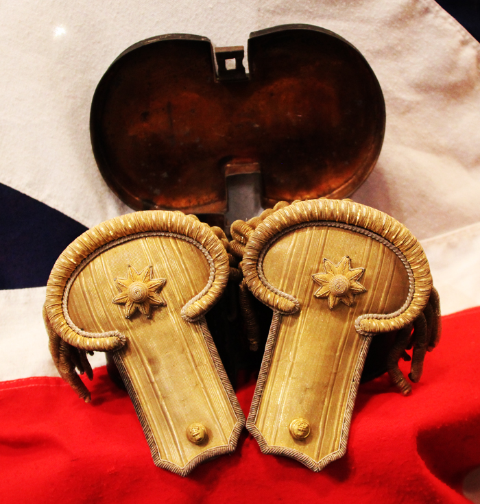 A Fine Cased Pair of 1840's Victorian Rear Admirals Epaulettes.