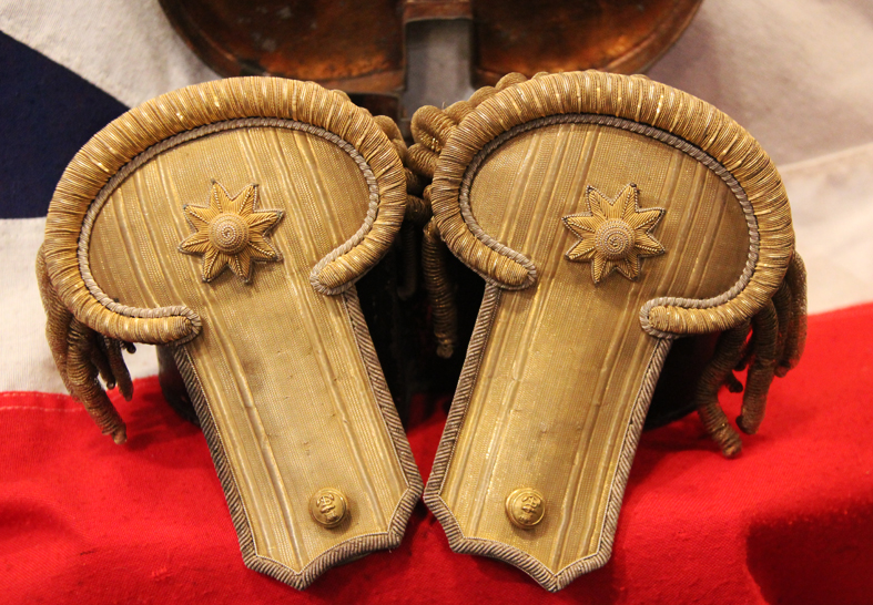 A Fine Cased Pair of 1840's Victorian Rear Admirals Epaulettes.