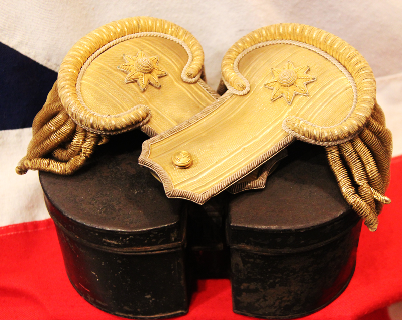 A Fine Cased Pair of 1840's Victorian Rear Admirals Epaulettes.