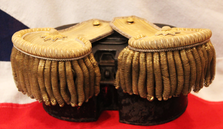 A Fine Cased Pair of 1840's Victorian Rear Admirals Epaulettes.