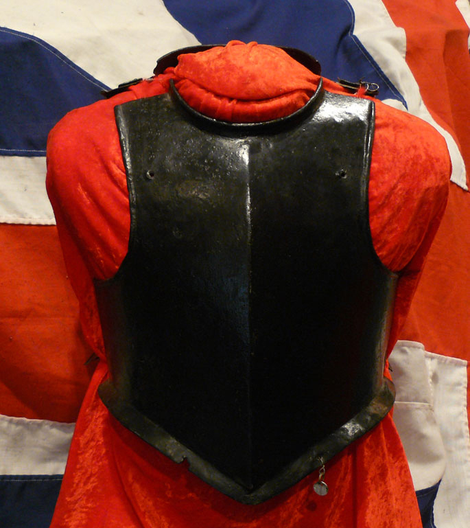 Fine Original English Civil War Cavalryman's Cuirass, Front Plate and Back Plate Armour, Formerly From the Fabulous 'Warwick Castle Collection', The Warwick Castle Armoury From The Time Of The Siege of The Castle During the English Civil War