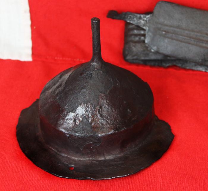 A Superb & Very Rare Original Grouping, 5th to 7th Century Roman & Goth Period 'Ceremonially Folded' Sword, From a Pagan Ritual, A Warrior or Legionary's Spartha Sword, and War Shield Mounts