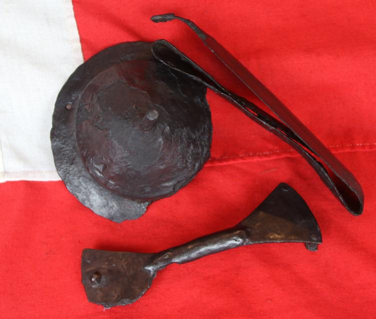 A Superb & Very Rare Original Grouping, 5th to 7th Century Roman & Goth Period 'Ceremonially Folded' Sword, From a Pagan Ritual, A Warrior or Legionary's Spartha Sword, and War Shield Mounts