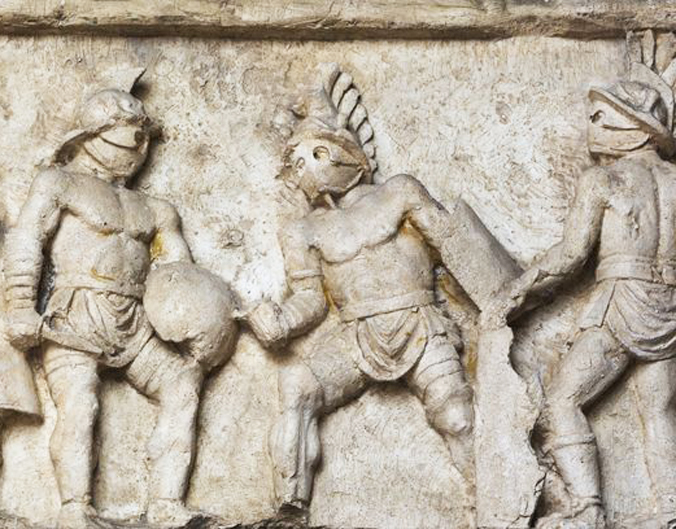 A Super Roman Dagger Pommel and Scabbard Mount. Around 2000 Years Old, From 100 bc to 100 ad