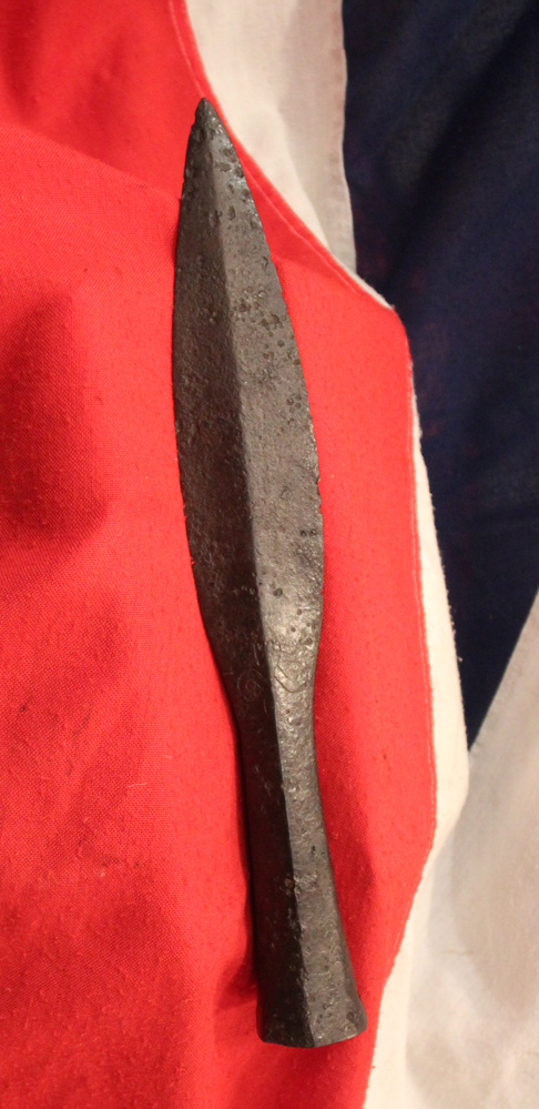 An Incredible 1100 Year Old, Viking, Great Hewing Spear, a Hggspjt, A Viking Museum Piece. With Extremely Rare Norse 'Knotwork' Runic Engraving Still Present. A Powerful Spear of Incredible Heft