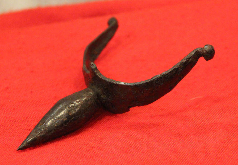 A Fine & Rare Original Heavy Grade Imperial Roman Legionary Cavalry Officer's Iron Prick Spur 1st - 2nd Century A.D From Emperors Augustus, Tiberius, Caligula, Claudius & Nero to The Era Of Emperors Trajan & Hadrian