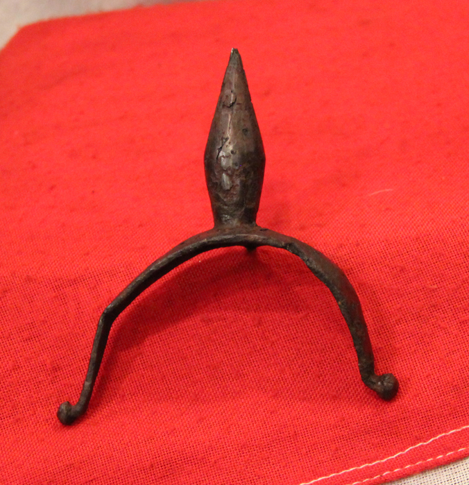 A Fine & Rare Original Heavy Grade Imperial Roman Legionary Cavalry Officer's Iron Prick Spur 1st - 2nd Century A.D From Emperors Augustus, Tiberius, Caligula, Claudius & Nero to The Era Of Emperors Trajan & Hadrian