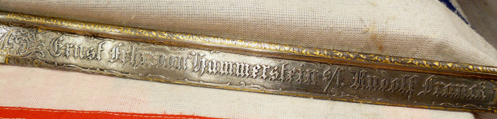 An Original, Incredibly Rare 'Damascus' Presentation Sword, An Imperial German, Damascus Steel and Gold, Sword Presented by One of Germany’s Most Powerful and Influential Families in 1887