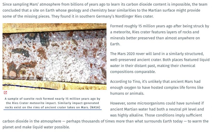 14 Million Year Old Meteorite Rock, Impactite (Suevite) of Nordlingen Ries Now Understood To Possibly Be The Closest Match to the Surface of Mars on Earth. Likely The Most Intriguing Conversation Piece & Geological Collectors Item Available Today