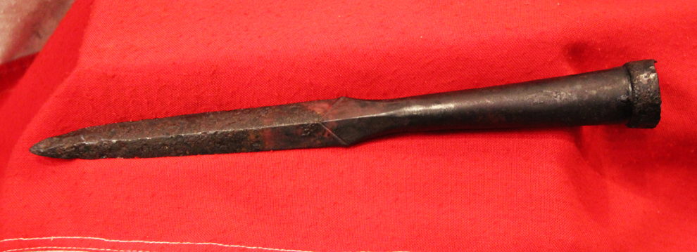 A Most Powerful Rare Romano-Frankish Iron Socket Spear 1900 to 1500 Years Old. A Stunning Original Antiquity Of Great Heft & Presence, This Would Make A Fabulous Addition or Any Collection of Ancient Roman Empire Artifacts From The Era Of Emperor Commodus