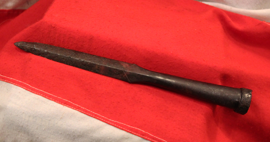 A Most Powerful Rare Romano-Frankish Iron Socket Spear 1900 to 1500 Years Old. A Stunning Original Antiquity Of Great Heft & Presence, This Would Make A Fabulous Addition or Any Collection of Ancient Roman Empire Artifacts From The Era Of Emperor Commodus