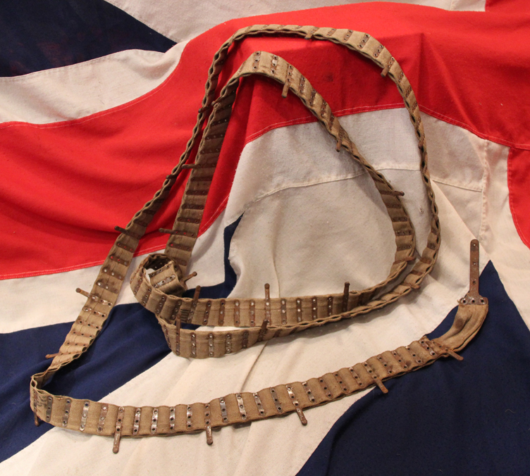 Part of a Superb WW1 Trench Warfare Collection, British and German. A Very Rare German Issue DWM Maxim Machine Gun Flyer's Cartridge Belt. From a Crashed German Fighter