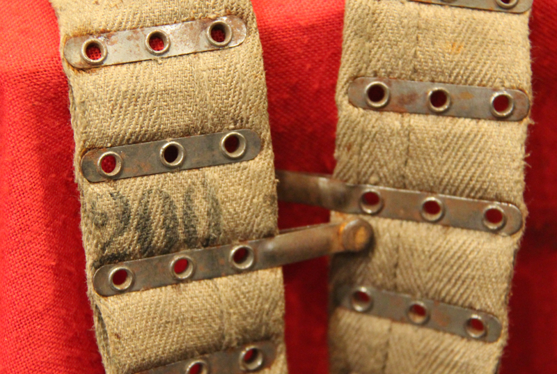 Part of a Superb WW1 Trench Warfare Collection, British and German. A Very Rare German Issue DWM Maxim Machine Gun Flyer's Cartridge Belt. From a Crashed German Fighter