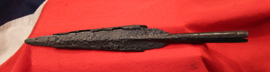 Original & Rare Anglo-Saxon Spear From The Era of King Offa to King Harold, &, What is Remarkable, It Is Complete With It’s Original Scabbard. It Is The Very First Spear From That Era, With It’s Scabbard Still Present, We Have Seen In Over 50 Years