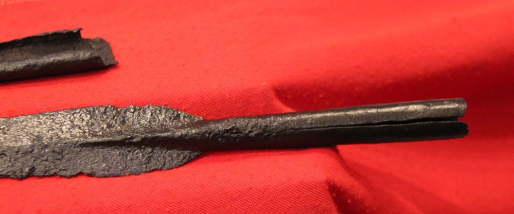 Original & Rare Anglo-Saxon Spear From The Era of King Offa to King Harold, &, What is Remarkable, It Is Complete With It’s Original Scabbard. It Is The Very First Spear From That Era, With It’s Scabbard Still Present, We Have Seen In Over 50 Years