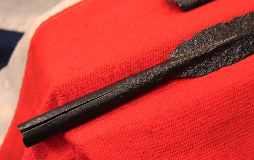 Original & Rare Anglo-Saxon Spear From The Era of King Offa to King Harold, &, What is Remarkable, It Is Complete With It’s Original Scabbard. It Is The Very First Spear From That Era, With It’s Scabbard Still Present, We Have Seen In Over 50 Years