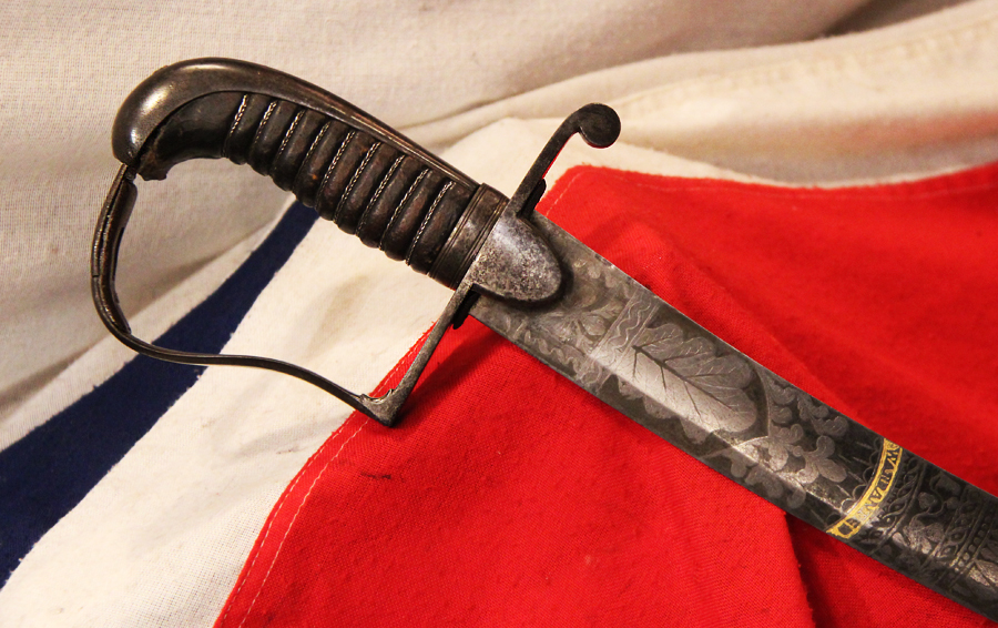 A Stunning 1796 Scottish Flank Officer's Combat Sword, Napoleonic Wars, Peninsular & Waterloo Period. For Coldstream Guards, With One Of The Most Beautiful, Finest Quality & Unique Blade Engravings We Have Ever Seen. By Hunter of Edinburgh