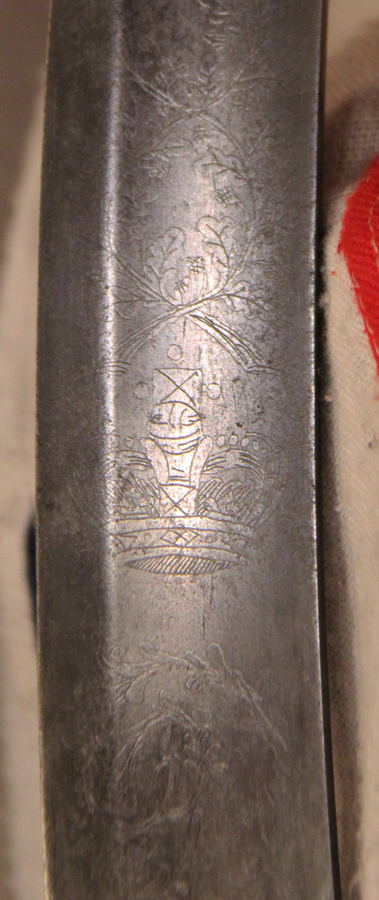 A Stunning 1796 Scottish Flank Officer's Combat Sword, Napoleonic Wars, Peninsular & Waterloo Period. For Coldstream Guards, With One Of The Most Beautiful, Finest Quality & Unique Blade Engravings We Have Ever Seen. By Hunter of Edinburgh