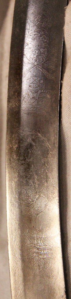 A Stunning 1796 Scottish Flank Officer's Combat Sword, Napoleonic Wars, Peninsular & Waterloo Period. For Coldstream Guards, With One Of The Most Beautiful, Finest Quality & Unique Blade Engravings We Have Ever Seen. By Hunter of Edinburgh