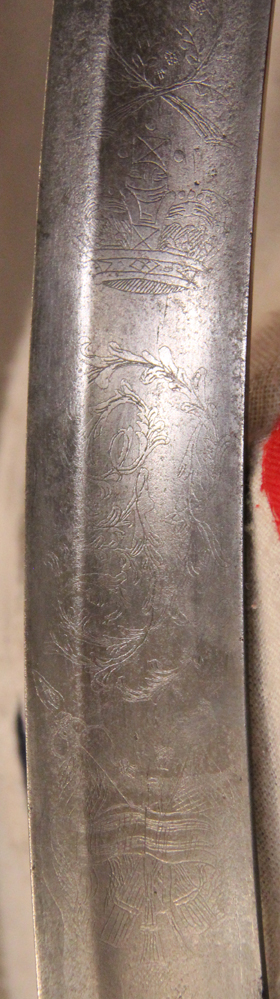 A Stunning 1796 Scottish Flank Officer's Combat Sword, Napoleonic Wars, Peninsular & Waterloo Period. For Coldstream Guards, With One Of The Most Beautiful, Finest Quality & Unique Blade Engravings We Have Ever Seen. By Hunter of Edinburgh