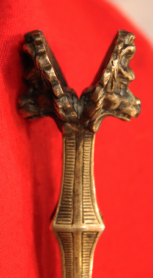 A Truly Exceptional & Rare Original 16th Century Italian Renaissance Sfondagiaco Eared Dagger, Named From The Protruding Twin ‘Ears’ of the Pommel Shaped As Stunning Masked Horned Goats.
