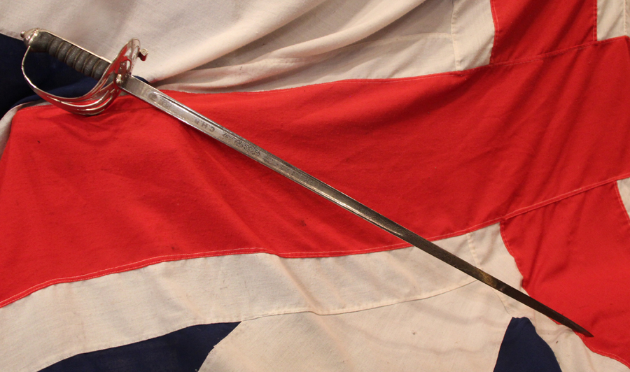Stunning & Very Rare Kings Royal Rifles Corps Officer's 'Battle Honour Blade' Presentation, Combined Combat and Dress Sword